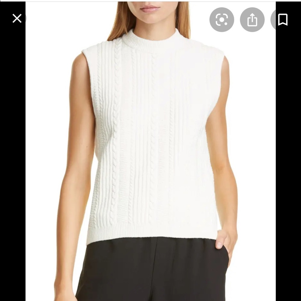 Ganni Sleeveless Cable Sweater